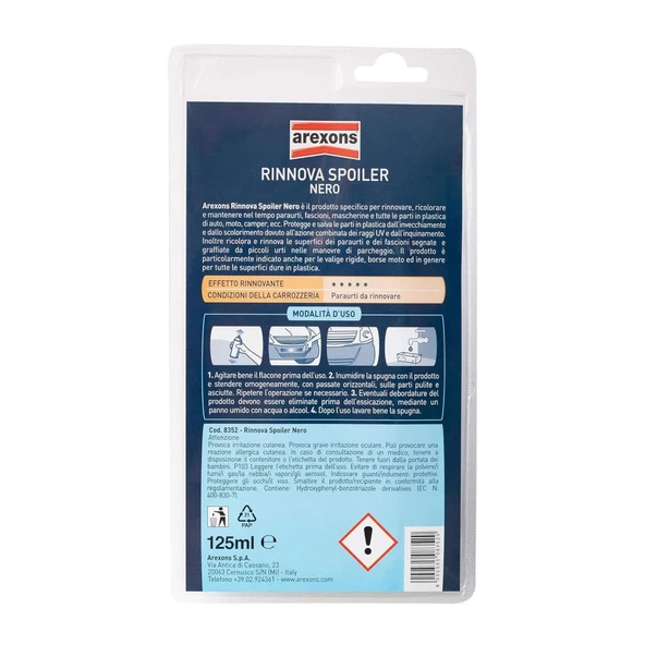 Arexons Tampon ve Dış Plastik Aksam Yenileyici- Siyah 125 ml - Resim 2