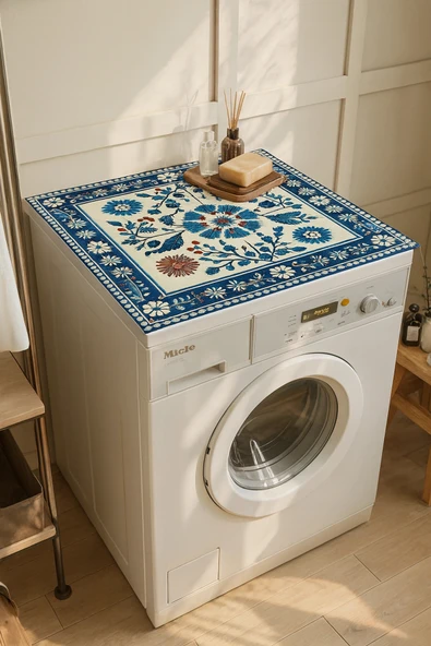 Valerine Life Çamaşır ve Kurutma Makinesi Üstü Düzenleyici Matı Örtüsü Kaymaz Sıvı Geçirmez 27CMD251021 - Resim 2