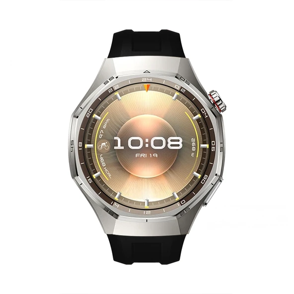 Huawei Watch GT6 Pro 46mm İle Tam Uyumlu Kordon Metal Tokalı Yumuşak Silikon Kordon Kayış  Siyah - Resim 3