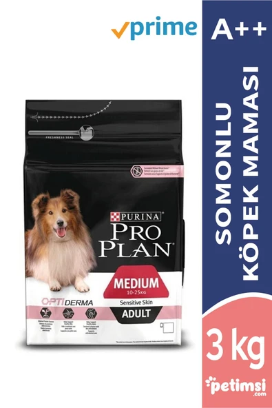 Medium Somonlu Yetişkin Köpek Maması 3 Kg ürün görseli 1