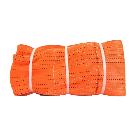 Sapan Polyester Spanzet 10 Ton 8 Metre Kırmızı Sağlam Yük Kaldırma Taşıma İndirme Esnek Halat - Resim 4