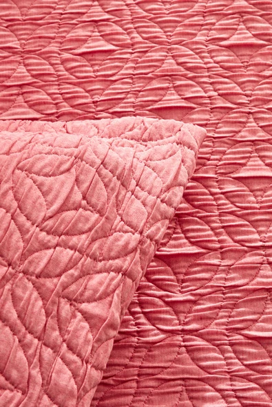 Rody Çift Kişilik Yatak Örtüsü Fuşya - Resim 4