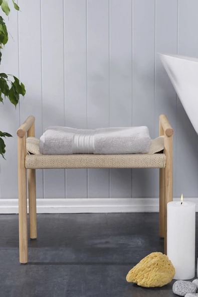 Aquasoft %100 Pamuk Banyo Havlusu 85 Cm X 150 Cm Gri - Resim 3