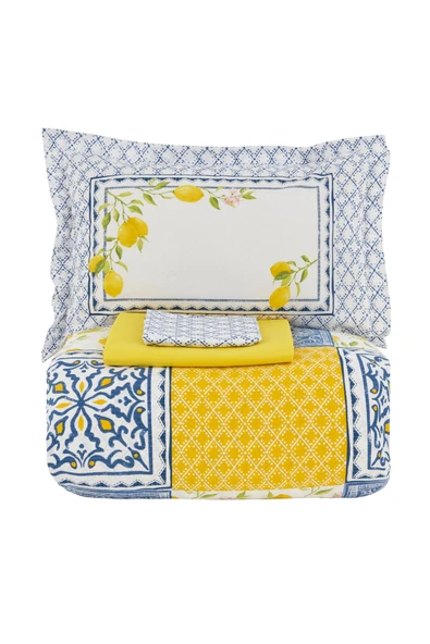 Addie %100 Pamuk Çift Kişilik Nevresim Takımı Sarı  PP - Resim 7