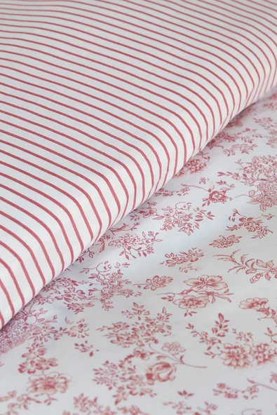 Versay Çift Kişilik Percale Nevresim Takımı Pembe - 5