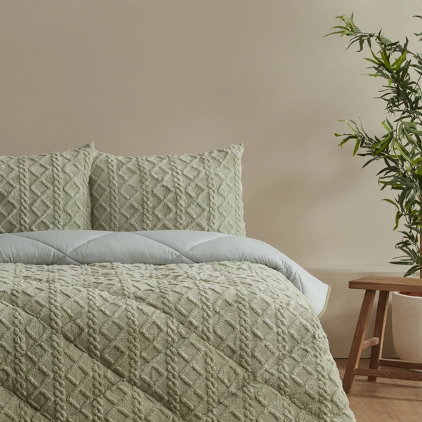 Sarah Anderson Softy Çift Kişilik Comfort Set Yeşil - 6