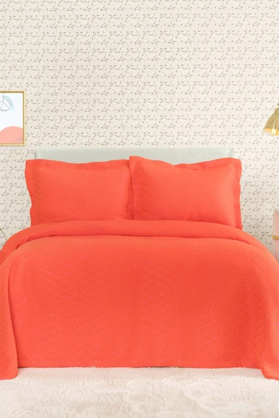 Cedric Tek Kişilik Yatak Örtüsü Nar Çiçeği ürün görseli