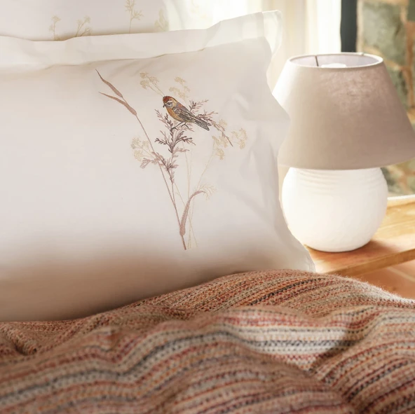 Karaca Home Birdy Kahve Çift Kişilik Çarşaf Set - 3