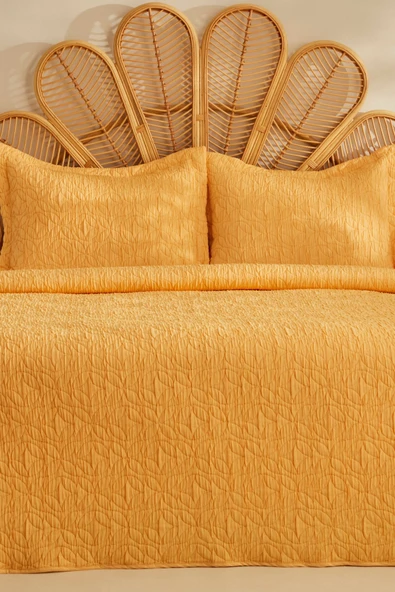 Home Rody Çift Kişilik Yatak Örtüsü Sarı - Resim 6