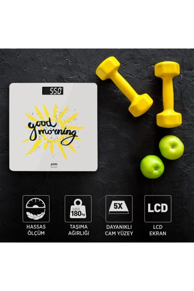 PoloSmart PSC05 Mood Cam Dijital Baskül - Beyaz - 2