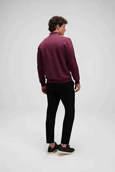 Ellesse Erkek Yarım Fermuarlı Sweat EM580-BRD - Resim 3