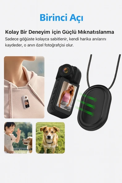 2.7K HD Aksiyon Kamerası  Yüksek Çözünürlüklü Spor ve Vlog Çekimleri - 5