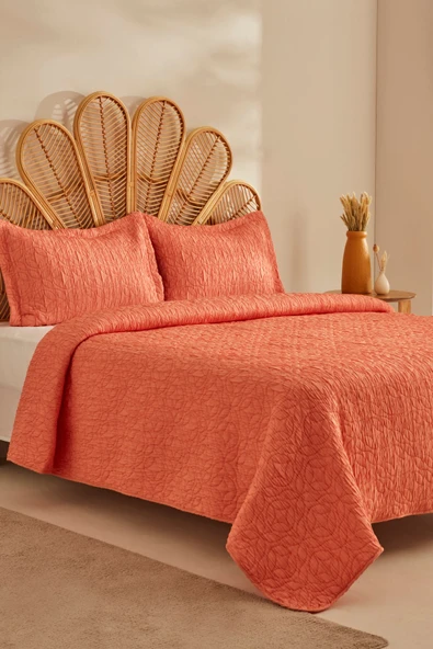 Rody Çift Kişilik Yatak Örtüsü Turuncu - Resim 9