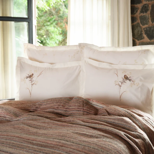 Karaca Home Birdy Kahve Çift Kişilik Çarşaf Set - 4