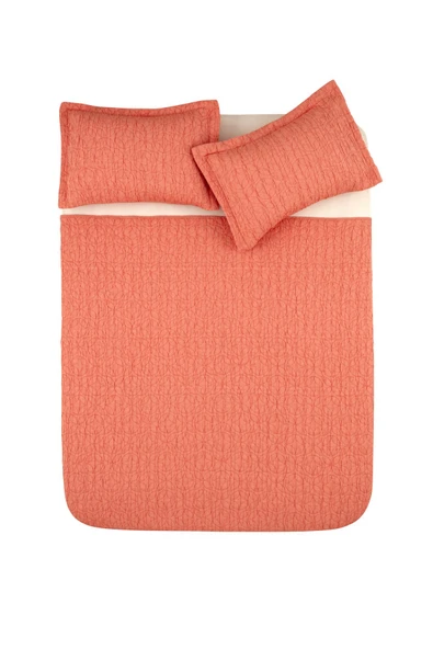 Rody Çift Kişilik Yatak Örtüsü Turuncu - Resim 8