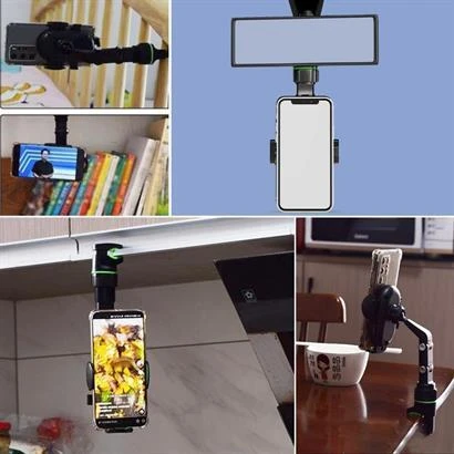 Dikiz Aynasına Takılabilen Eklemli Telefon Tutucu Aparat - Resim 2