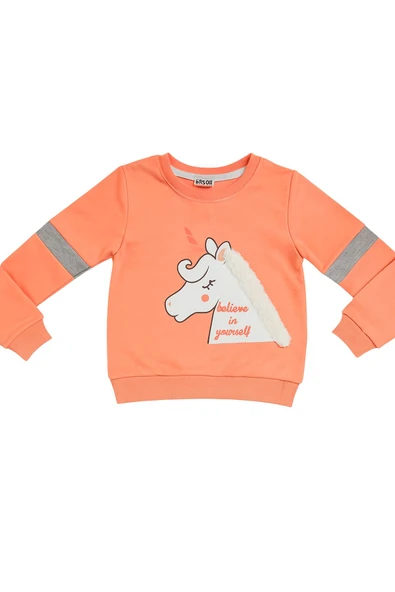 Belive In Yoursey Yele Detaylı Unicorn Baskılı Kız Çocuk Eşofman Takımı - 4