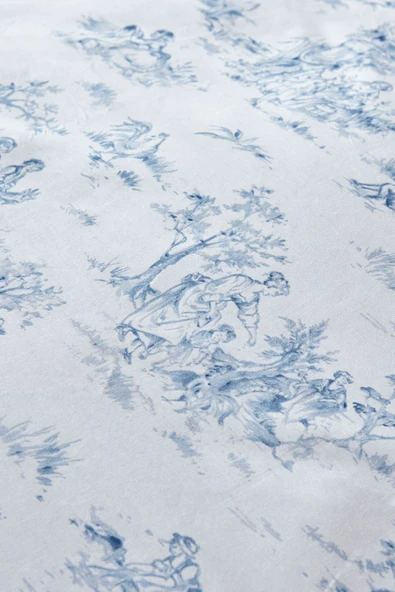 Parisien Çift Kişilik Percale Nevresim Takımı Mavi - 4