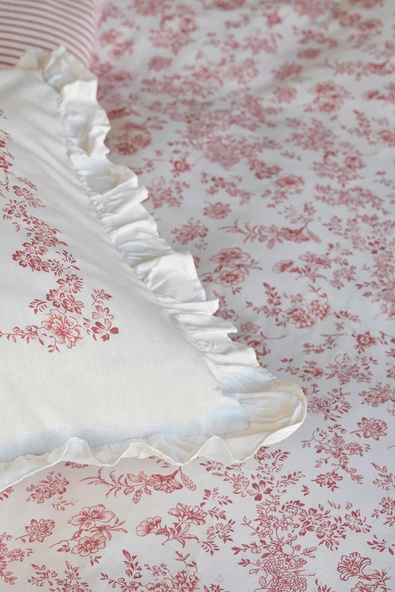 Versay Çift Kişilik Percale Nevresim Takımı Pembe - 8