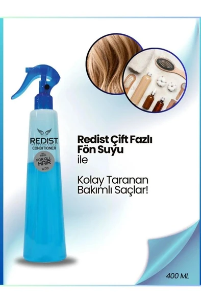 Redist All Hair Mavi Kolajen Nemlendirici Isıya Karşi Koruma Sağlayan Fön Suyu 400 ml - Resim 3