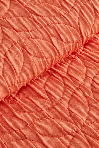 Rody Çift Kişilik Yatak Örtüsü Turuncu - Resim 4