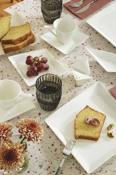 Forever Bone Origami 26 Parça 6 Kişilik Kahvaltı Takımı - Resim 2