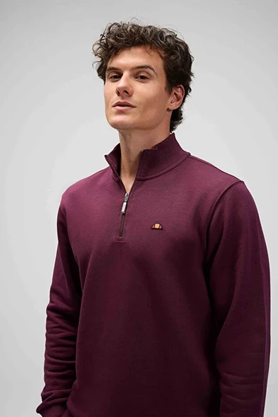 Ellesse Erkek Yarım Fermuarlı Sweat EM580-BRD ürün görseli 1