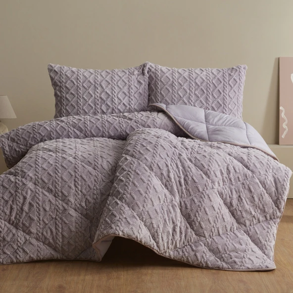 Sarah Anderson Softy Tek Kişilik Comfort Set Lila ürün görseli