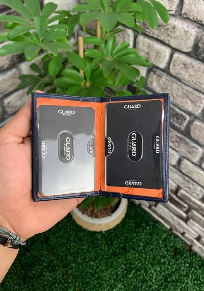 Guard Lacivert Nappa Deri Mini Boy İnce Kredi Kartlık - XD-GRD1169-ST - Resim 3