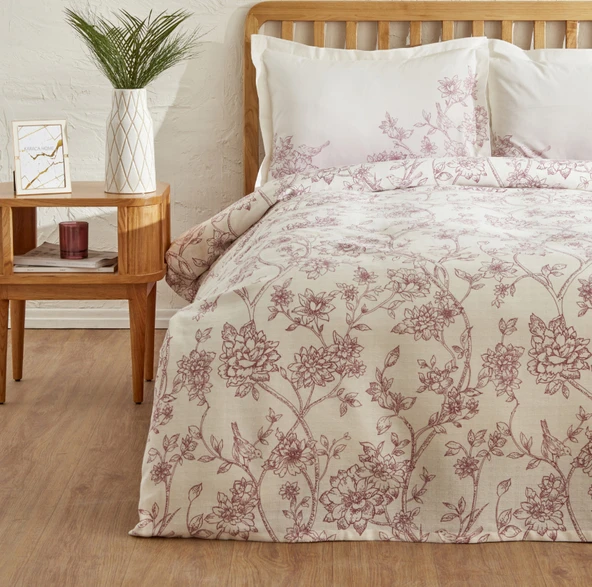 Karaca Home Reese Pamuk Tek Kişilik Pike Takımı Pudra - Resim 5