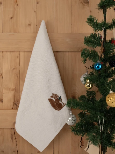 Pamuklu İkili 50x80 cm Modern Nakışlı Desenli Hediyelik Havlu Seti Baveno - Resim 12