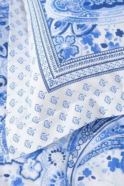 Bellance Mavi %100 Pamuk Çift Kişilik Nevresim Takımı - Resim 12