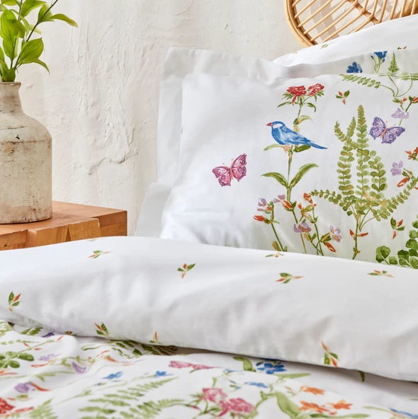 Karaca Home Nadia %100 Pamuk Çift Kişilik Pike Hediyeli Nevresim Takımı Yeşil  - 8