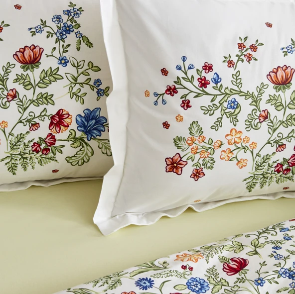 Karaca Home Sasha %100 Pamuk Çift Kişilik Nevresim Pike Takımı Multicolor - 4