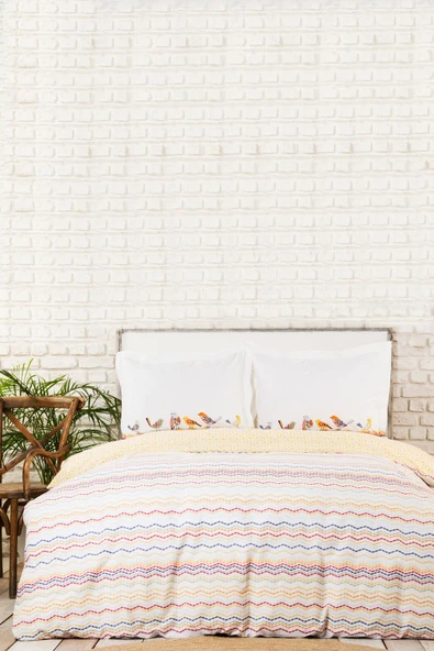 Alegra Mood Multi %100 Pamuk Çift Kişilik Pike Takımı - Resim 7