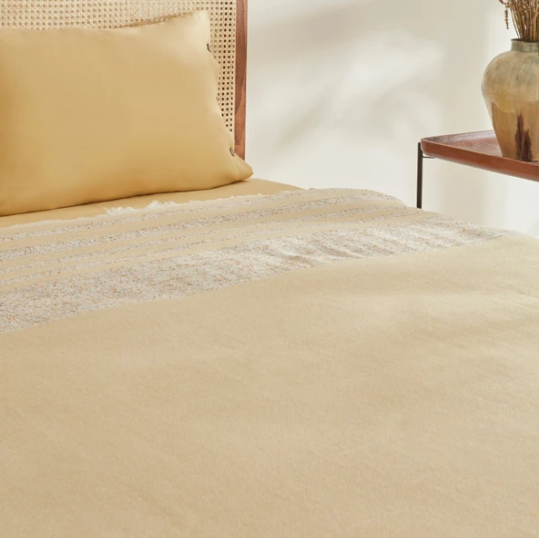 Karaca Home Amanda Jakar Çift Kişilik Pike Takımı Hardal - Resim 7