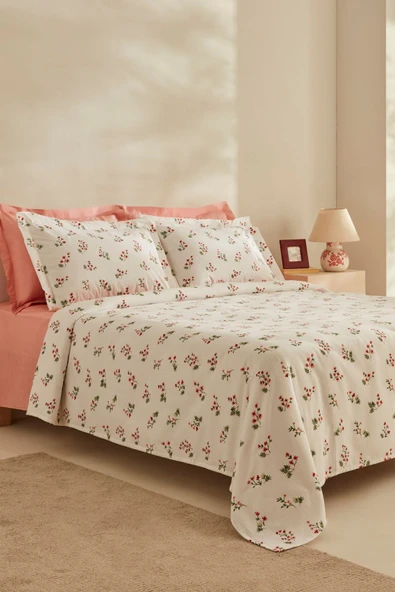 Silvie %100 Pamuk Çift Kişilik Pike Takımı Kırmızı PP - Resim 7