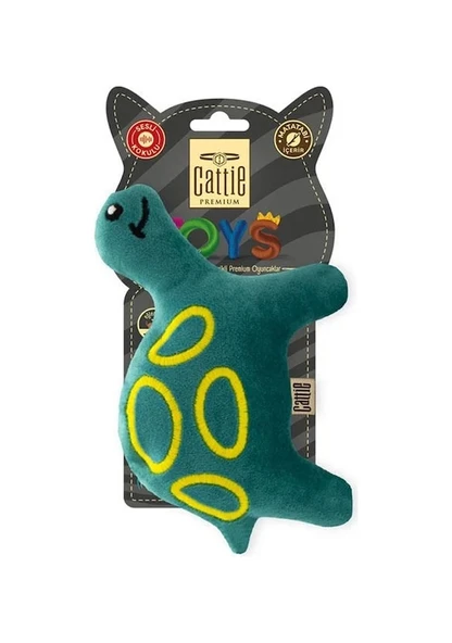 Cattie Matatabi İçerikli Kedi Oyuncağı Peluş Kaplumbağa 15Cm