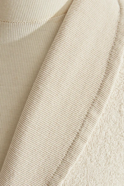 Andy %100 Pamuk Bornoz Seti L/XL Bej - Resim 9