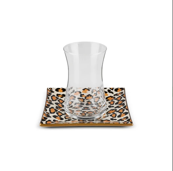   Karaca Leopar Kare 12 Parça Çay Seti - 3