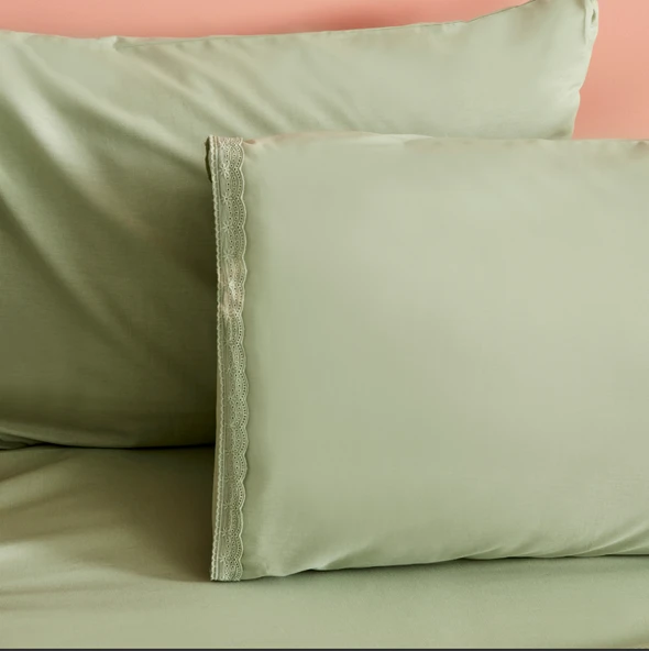 Karaca Home Alia % 100 Pamuk Fistolu Çift Kişilik Pike Takımı Adaçayı - Resim 7