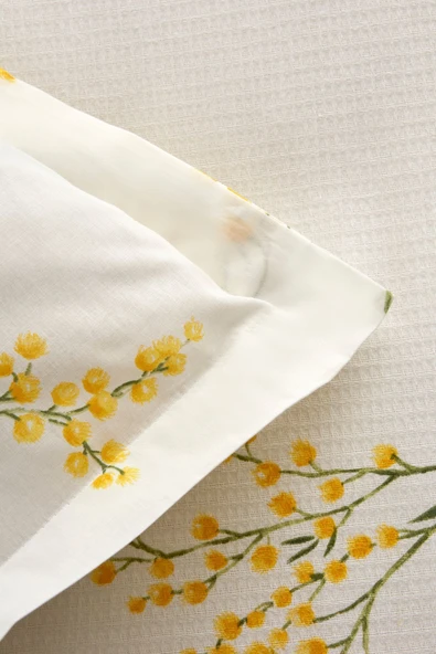 Loretta %100 Pamuk Çift Kişilik Pike Takımı PP - Resim 6