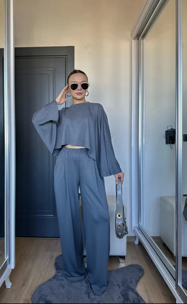 Kadın Panço Takım Antrasit ürün görseli 1