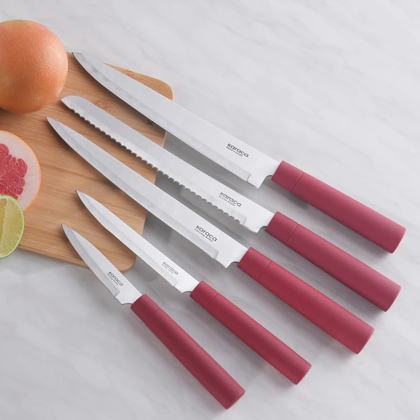 Karaca Viego 6 Parça Bıçak Seti Kırmızı - Resim 6