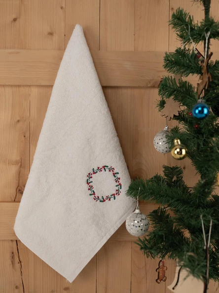 Pamuklu İkili 50x80 cm Modern Nakışlı Desenli Hediyelik Havlu Seti Baveno - Resim 8