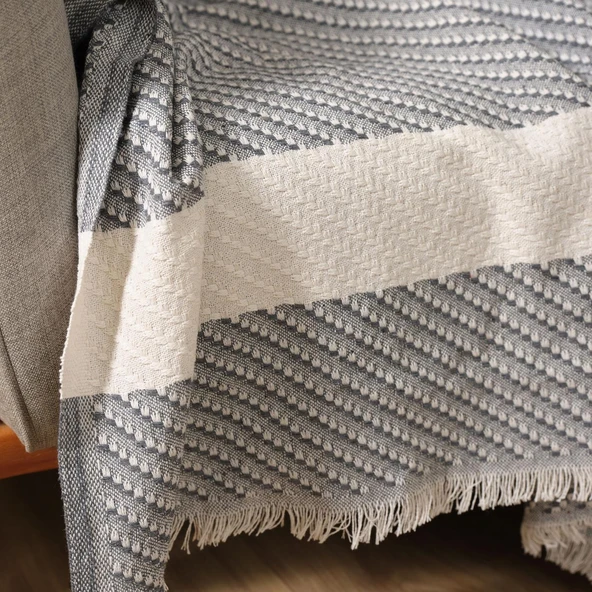 Karaca Home Wilma Antrasit Koltuk Örtüsü 170 x 210 Cm - Resim 2