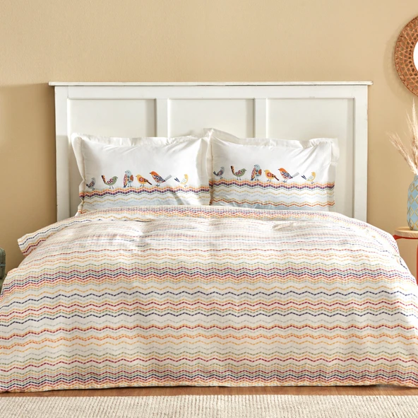 Karaca Home Alegra Mood Multi %100 Pamuk Çift Kişilik Nevresim Takımı - 1