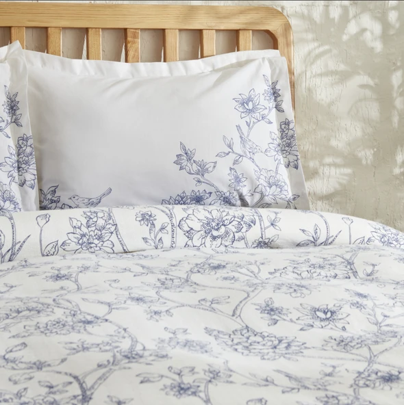 Karaca Home Reese Pamuk Tek Kişilik Pike Takımı Mavi - Resim 4