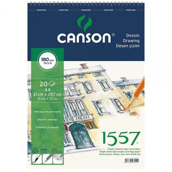 Supertrend 1557 Dessin Resim ve Eskiz Çizim Defteri 180 gr. A4 20 Sayfa ürün görseli