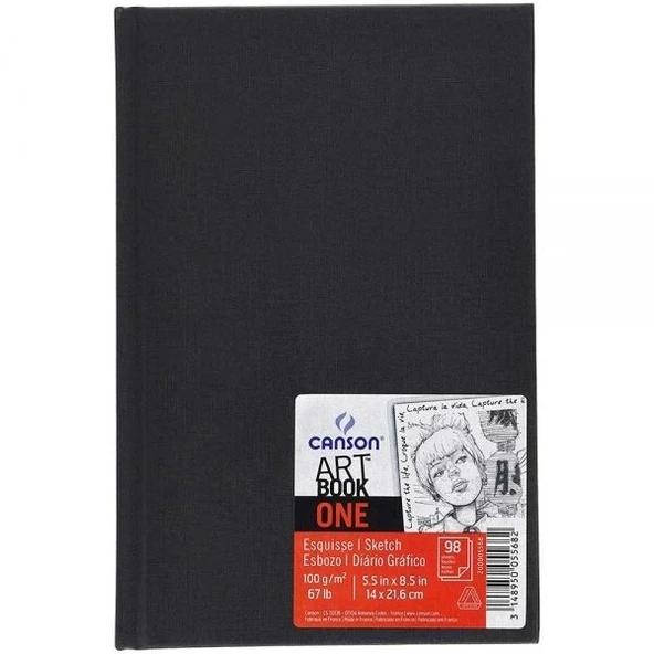 Supertrend One Art Book Sert Kapak Eskiz Çizim Defteri 100 gr. 14x21.6 cm. 98 Sayfa ürün görseli